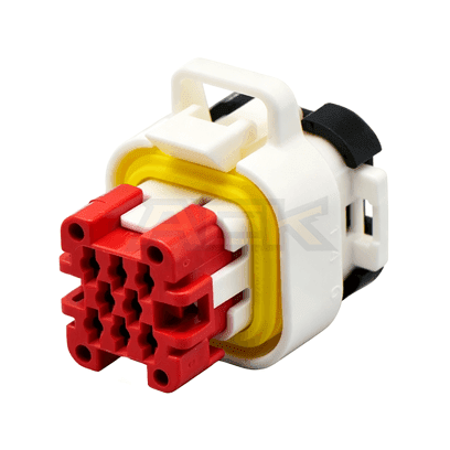 Conector de sensor hembra AMPSEAL de 8 vías color blanco 776286-2